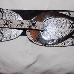 Guess stretch vegan snakeskin belt